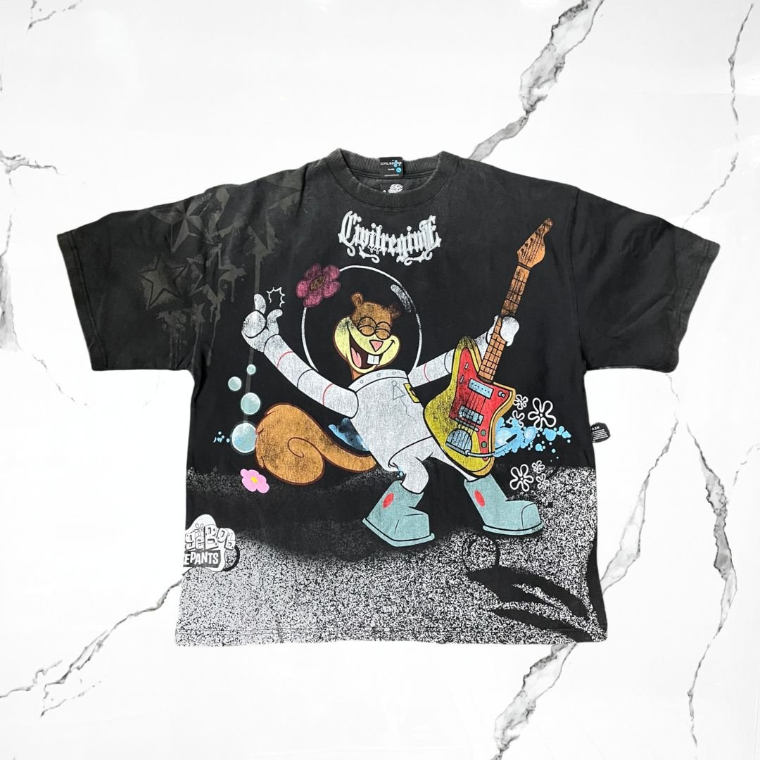 Civil Regime x Nickelodeon Spongenbob Squarepants Arenita Black T-shirt - Urban Utility