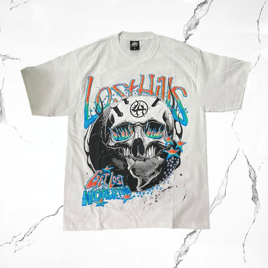 Lost Hills Get Lost Wored Tour White T-shirt - Urban Utility