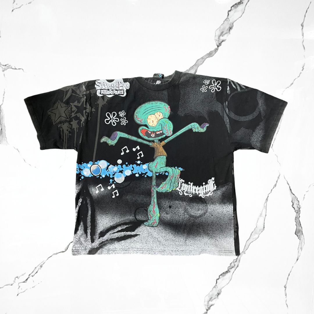Civil Regime x Nickelodeon Spongenbob Squarepants Calamardo Black T-shirt