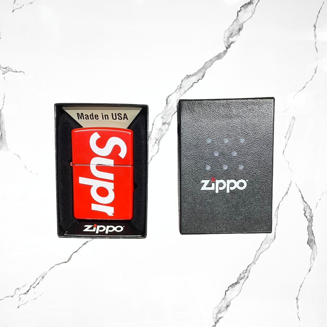 Supreme Zippo Logo Red