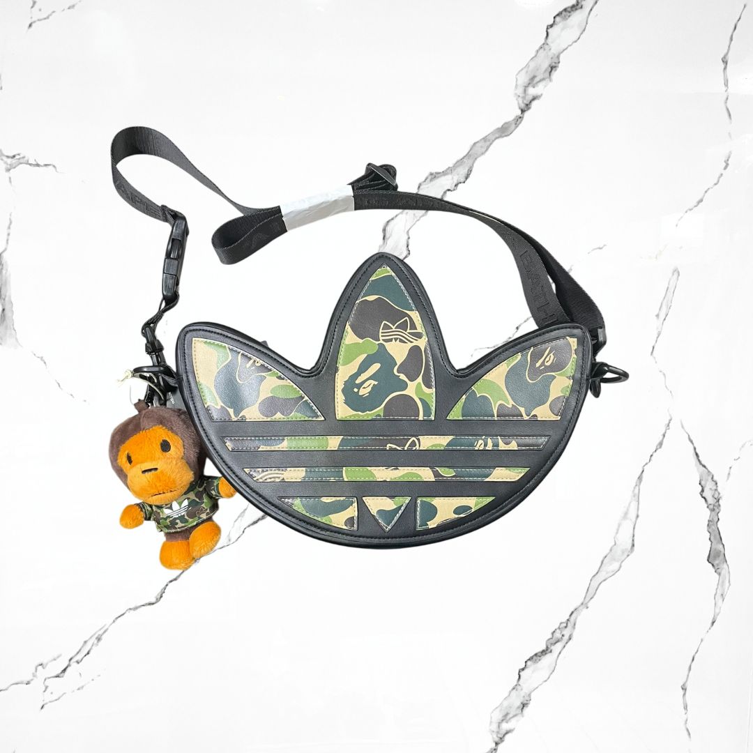 Adidas x BAPE Camo Trefoil  Black Shoulder Bag