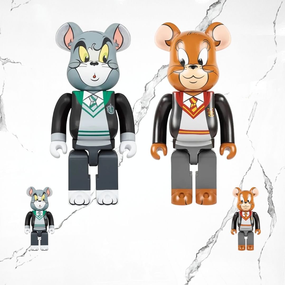 Medicom Bearbrick x Tom And Jerry in Hogwarts House Robes 100% & 400% - Urban Utility