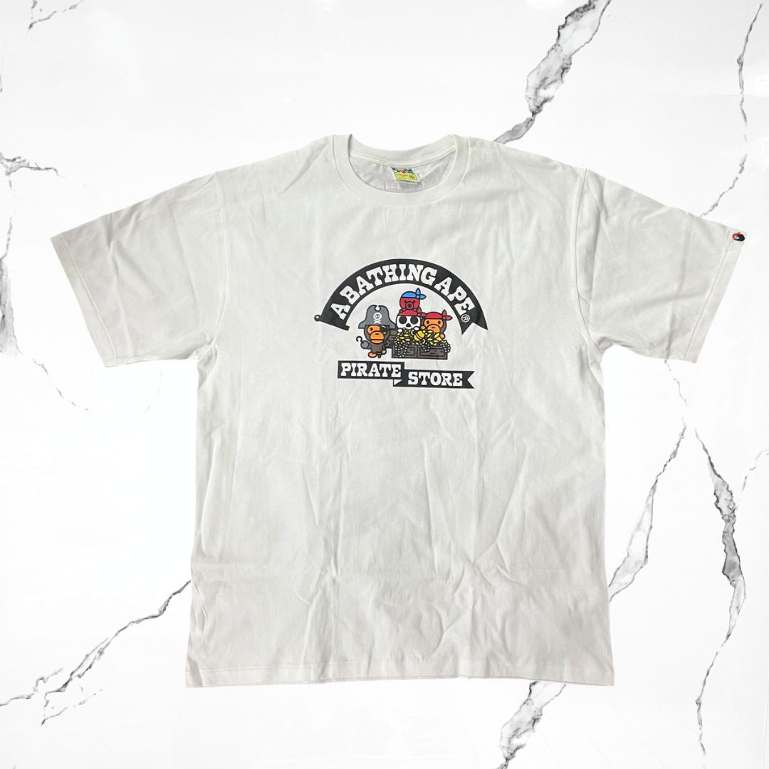A Bathing Ape Pirate Store White T-shirt - Urban Utility