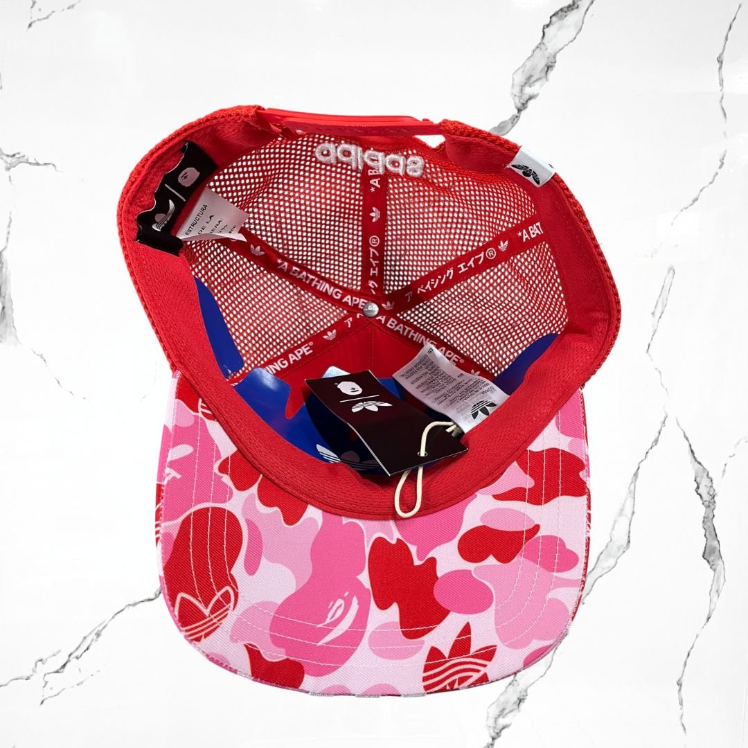 Adidas x BAPE Camo Mesh Pink Cap - Urban Utility