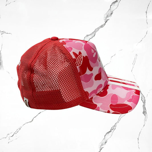 Adidas x BAPE Camo Mesh Pink Cap