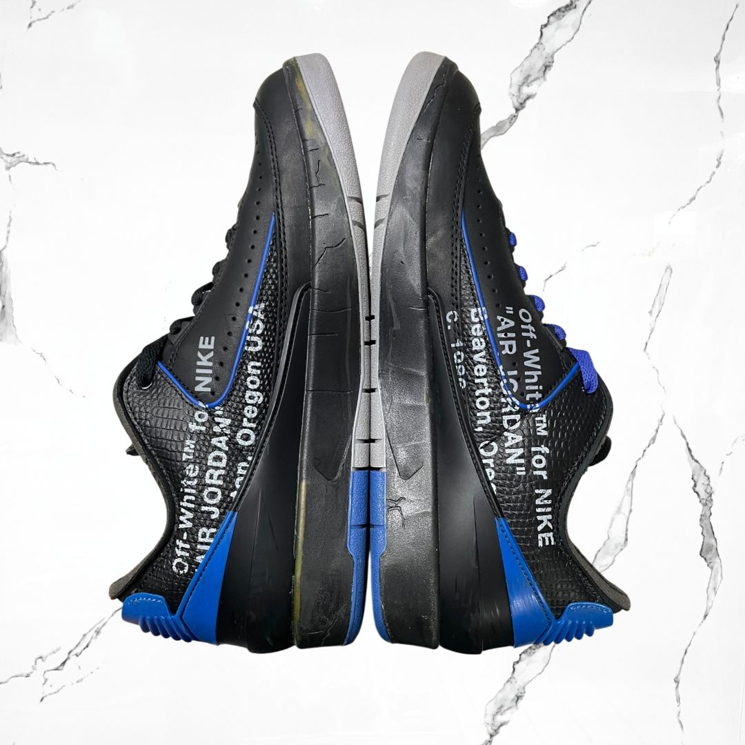 Jordan 2 Low Off-White Black Blue (De Uso)