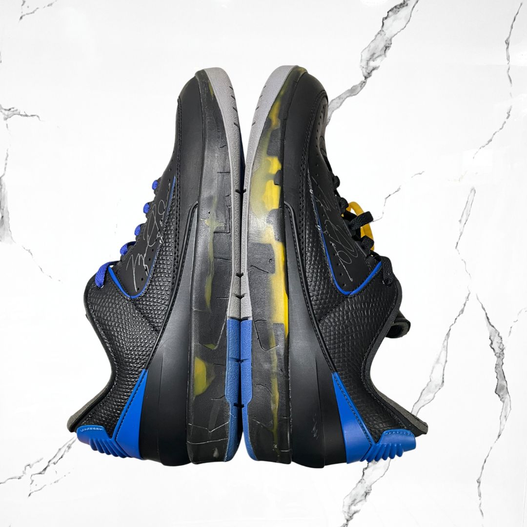 Jordan 2 Low Off-White Black Blue (De Uso)
