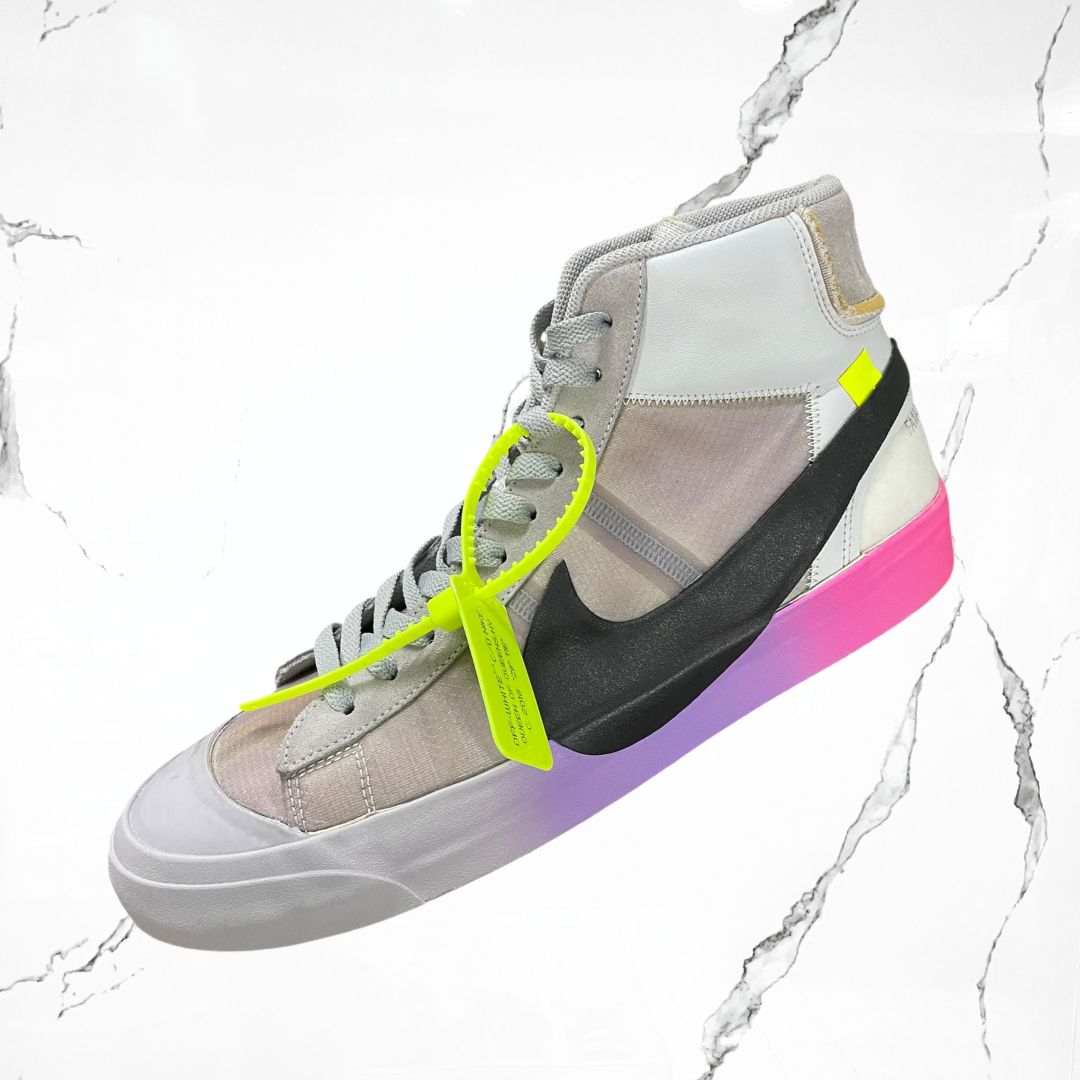 Nike Blazer Mid Off-White Wolf Grey Serena Queen (De Uso)