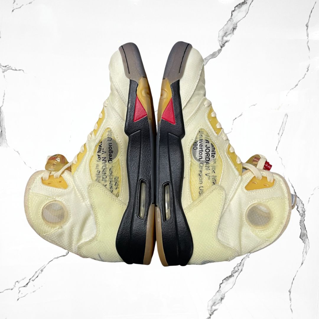 Jordan 5 Off-White Sail (De Uso)