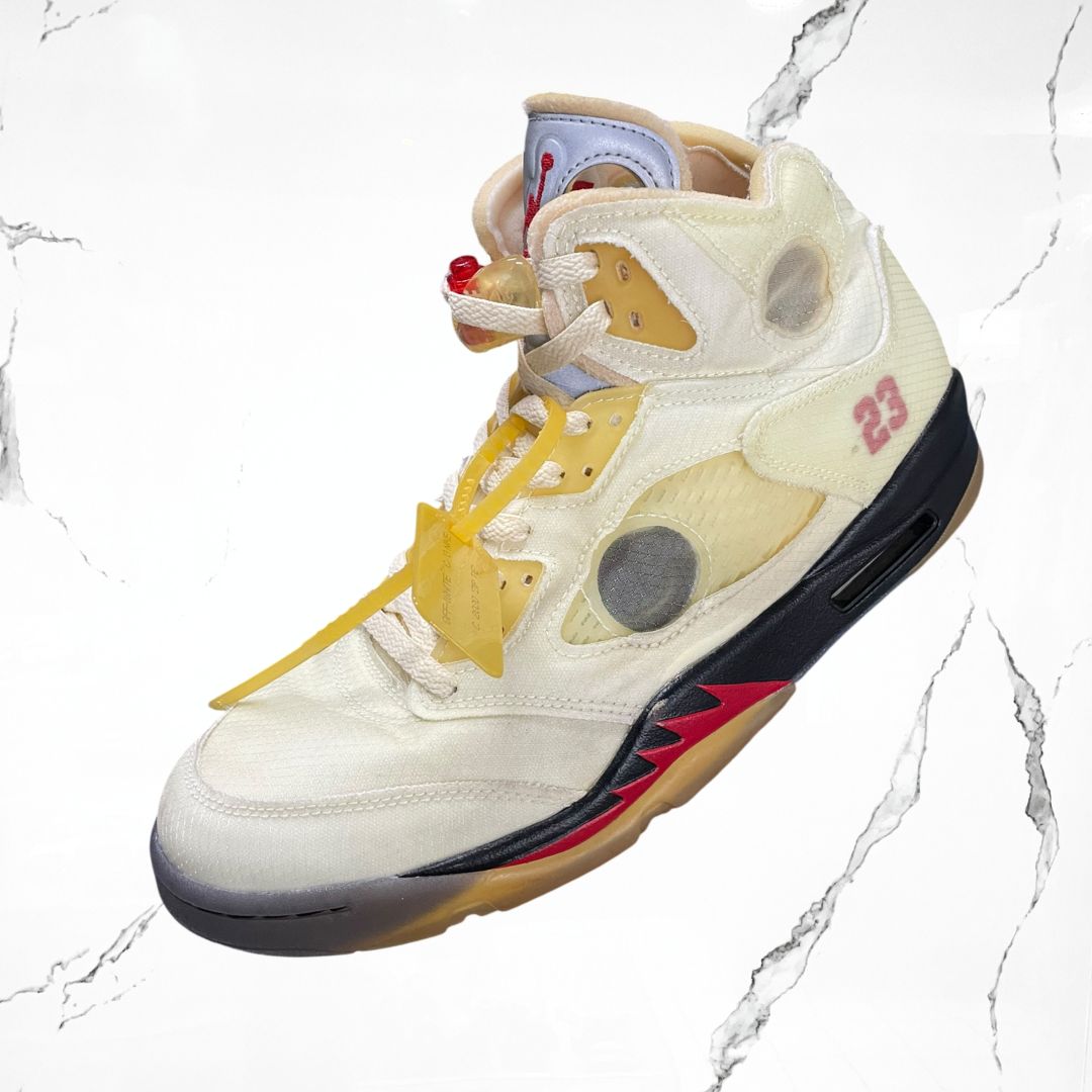 Jordan 5 Off-White Sail (De Uso)