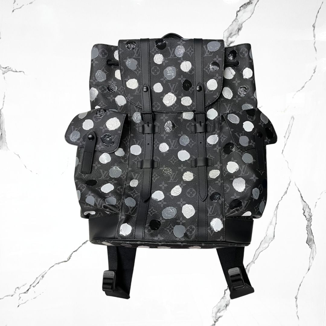 Louis Vuitton x Yayoi Kusama Christopher Bag MM Monogram Eclipse Black/Silver - Urban Utility