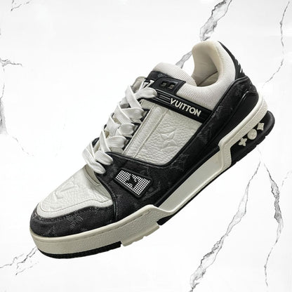 Louis Vuitton Trainer White Black Denim (De Uso) - Urban Utility