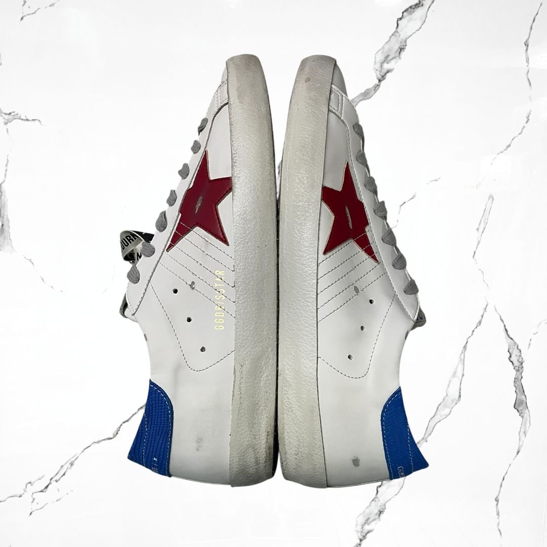 Golden Goose Super - star Classic White Red Blue (De Uso) - Urban Utility