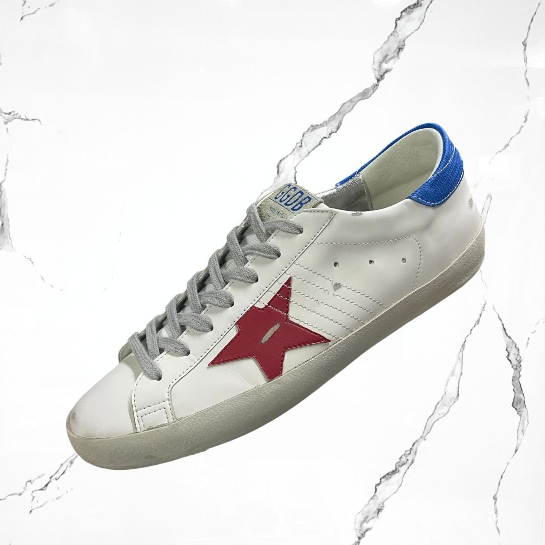 Golden Goose Super - star Classic White Red Blue (De Uso) - Urban Utility