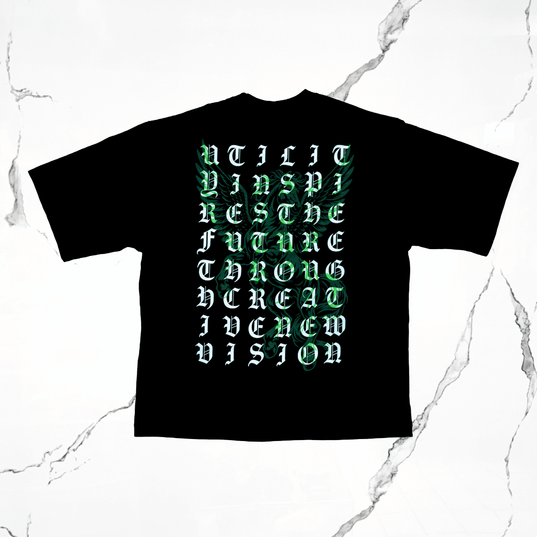 Utility Con Mucho Amor Pegasus Black Green T-Shirt - Urban Utility