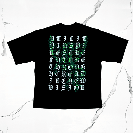 Utility Con Mucho Amor Pegasus Black Green T-Shirt - Urban Utility