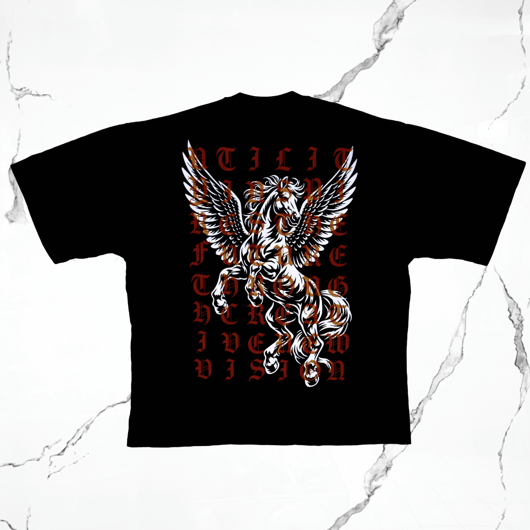 Utility Con Mucho Amor Pegasus Black Red T-Shirt - Urban Utility