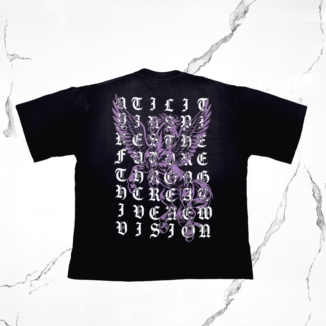 Utility Con Mucho Amor Pegasus Fade Purple Blue T-Shirt - Urban Utility