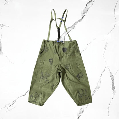 Junya WatanabE Jean - Michel Basquiat Olive Overol Pants - Urban Utility