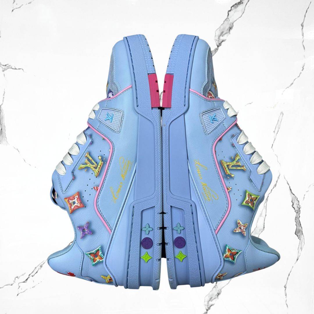 Louis Vuitton LV Trainer Monogram Donuts Blue (De Uso) - Urban Utility