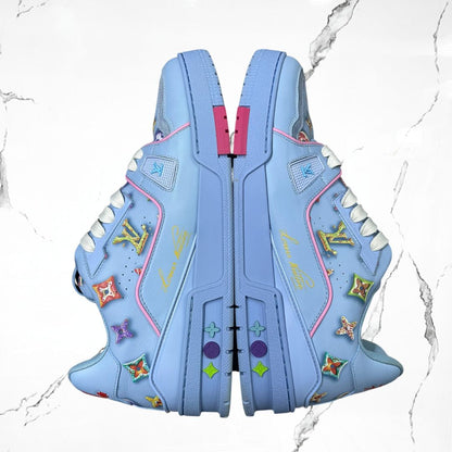 Louis Vuitton LV Trainer Monogram Donuts Blue (De Uso) - Urban Utility