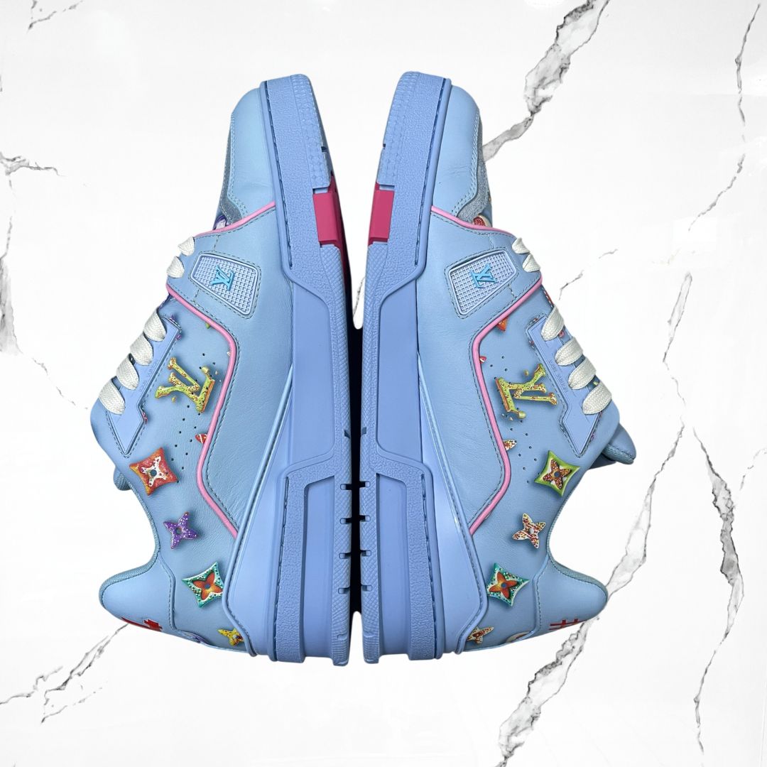 Louis Vuitton LV Trainer Monogram Donuts Blue (De Uso) - Urban Utility