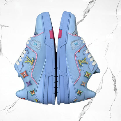 Louis Vuitton LV Trainer Monogram Donuts Blue (De Uso) - Urban Utility