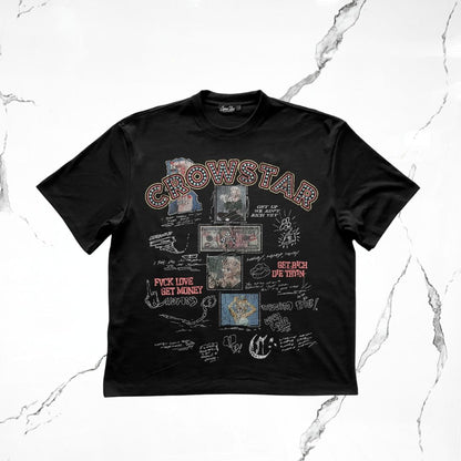 Crowstar Fuck Love Get Money  T-shirt