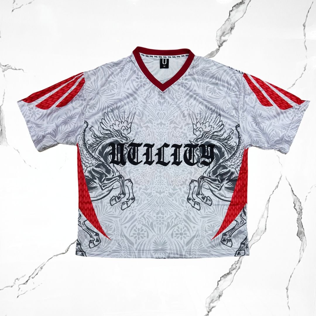 Urban Utility FC White Red Jersey - Urban Utility