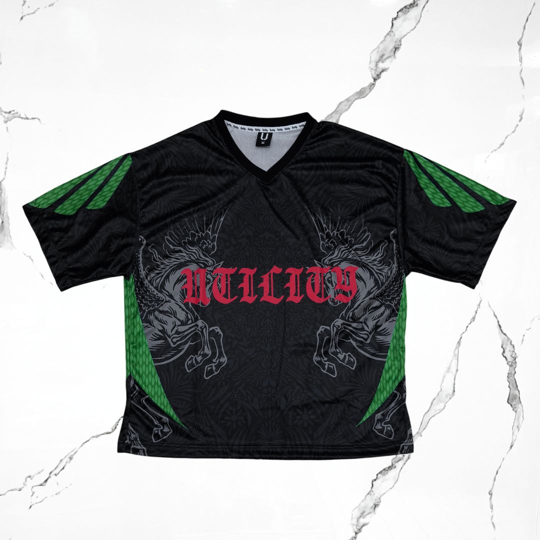 Urban Utility FC Black Green Jersey - Urban Utility