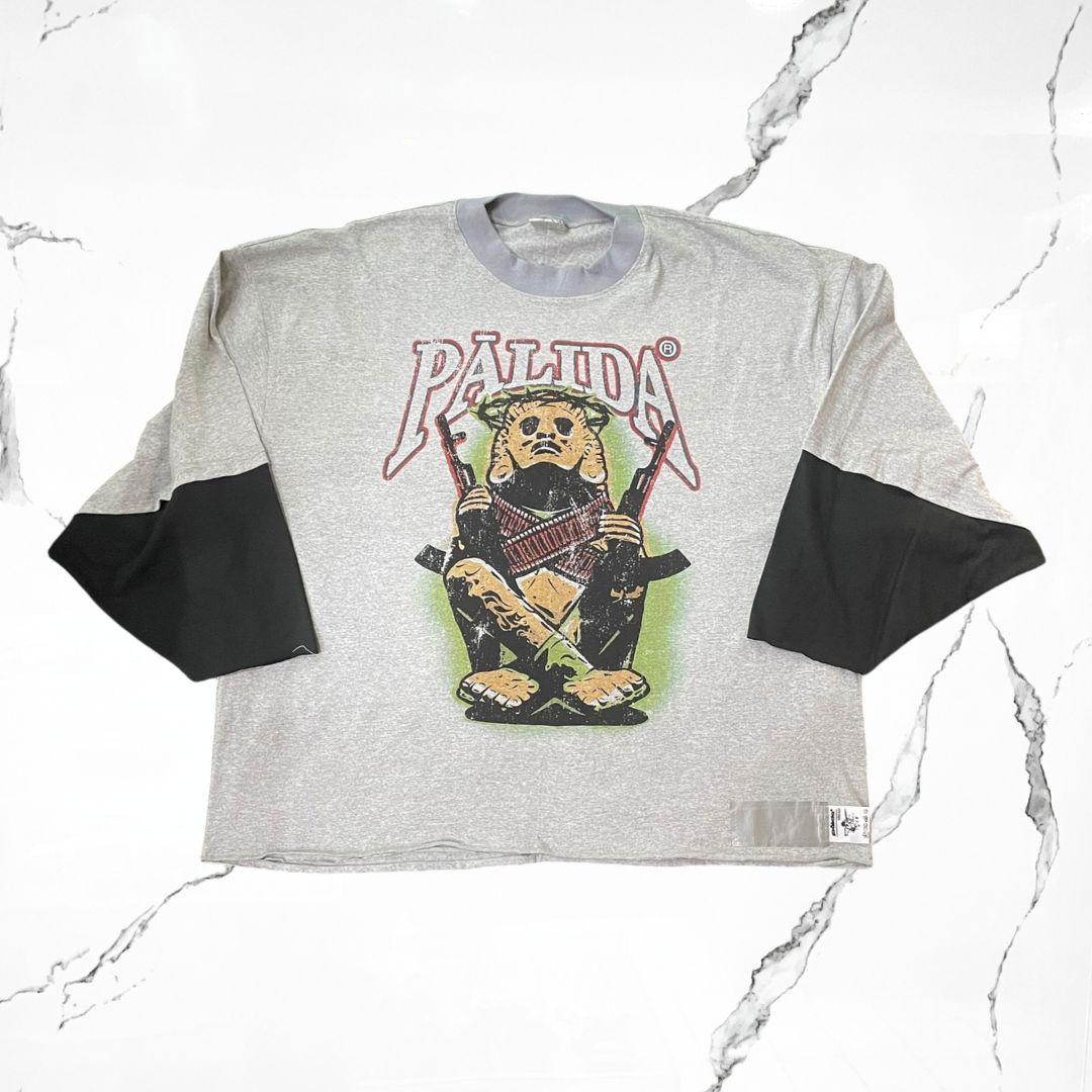 Palida Xochipilli Grey Black Long Sleeve