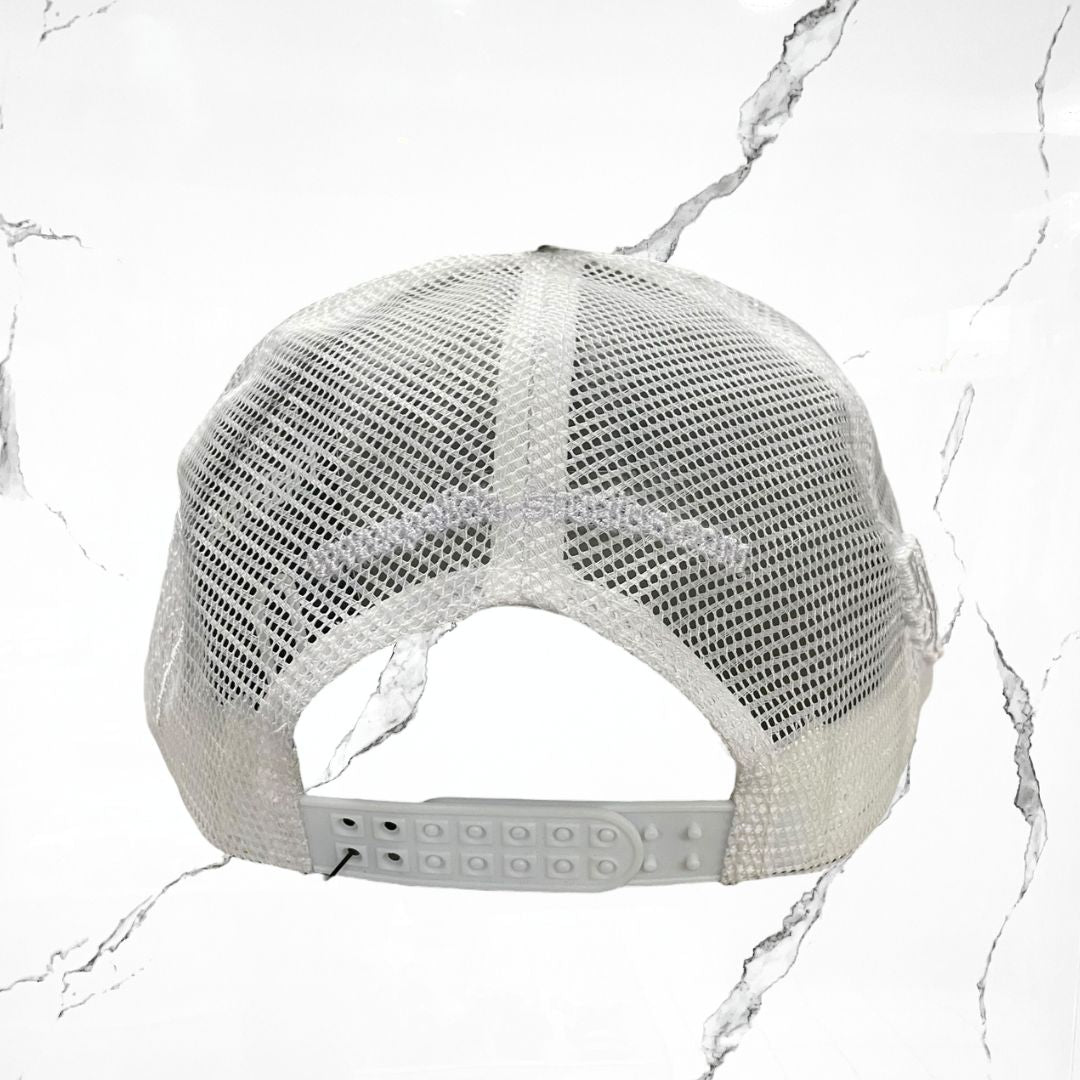 Palida Trucker Hat Box Logo White Grey Cap