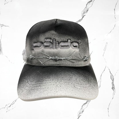 Palida Trucker Hat Box Logo White Grey Cap