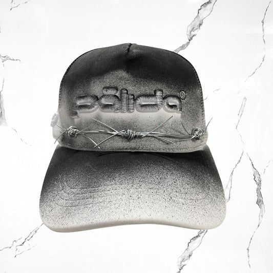 Palida Trucker Hat Box Logo White Grey Cap - Urban Utility