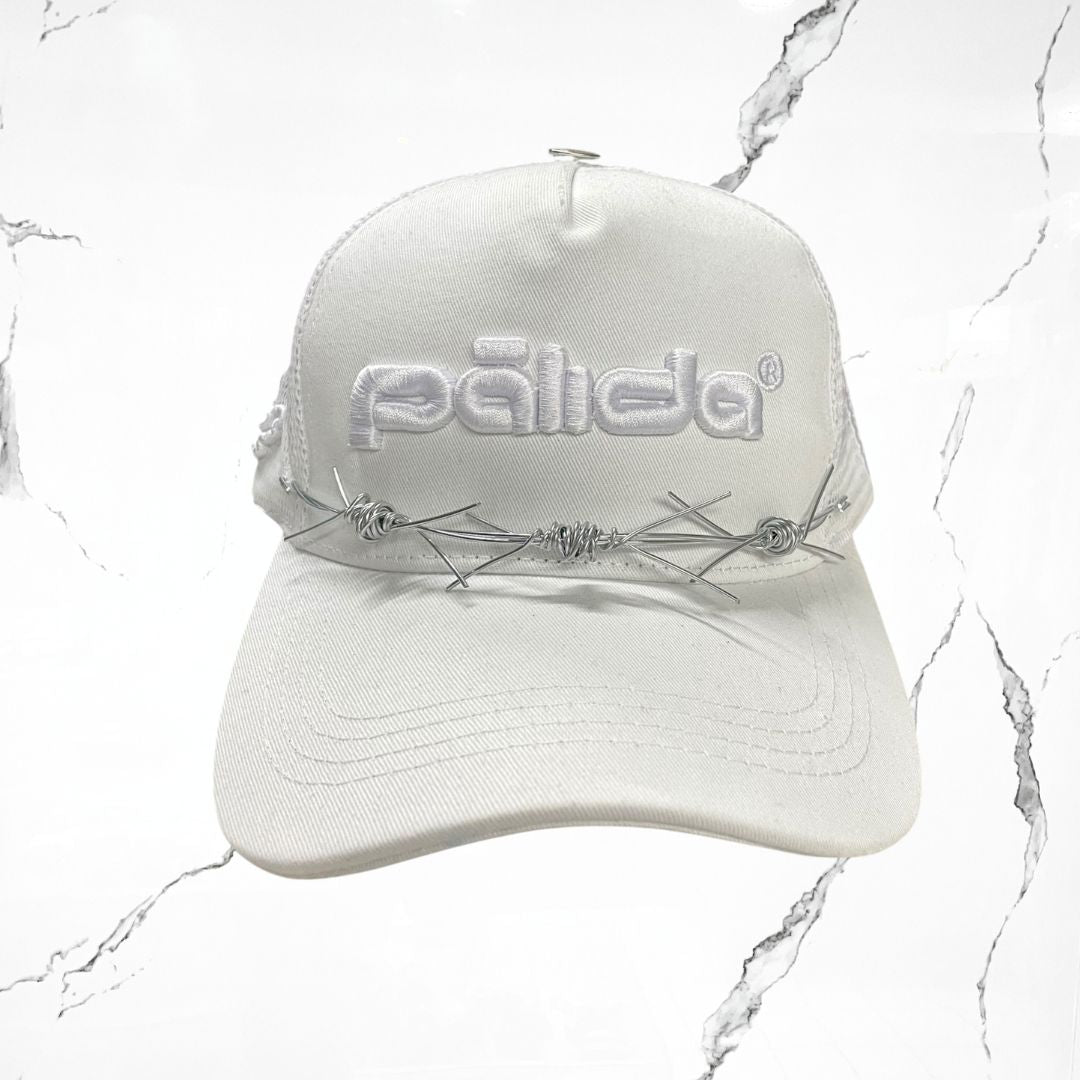 Palida Trucker Hat Box Logo Full White Cap - Urban Utility