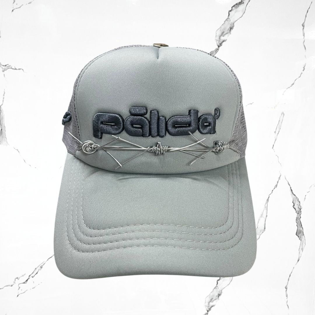 Palida Trucker Hat Box Logo Full Grey Cap - Urban Utility