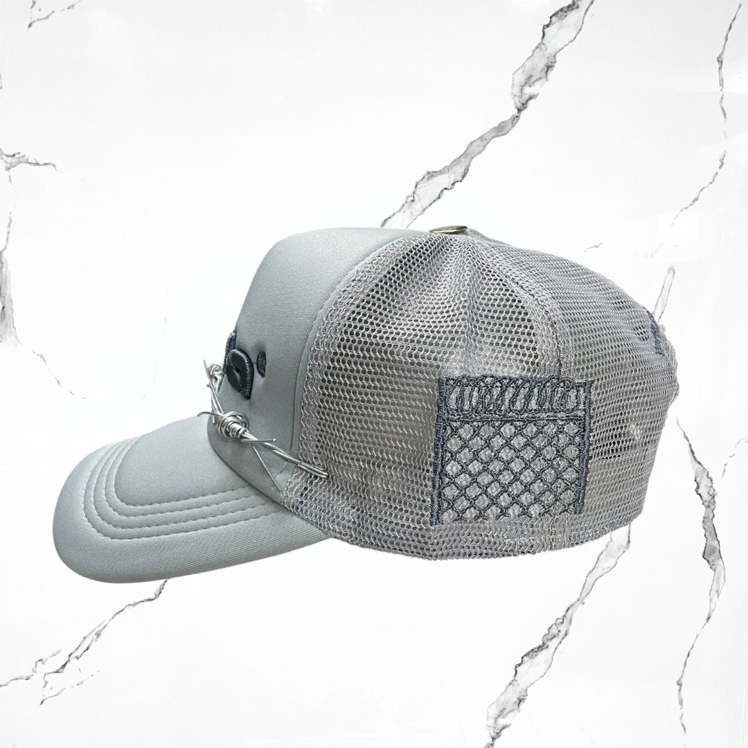 Palida Trucker Hat Box Logo Full Grey Cap