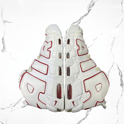 Nike Air More Uptempo White Varsity Red Outline