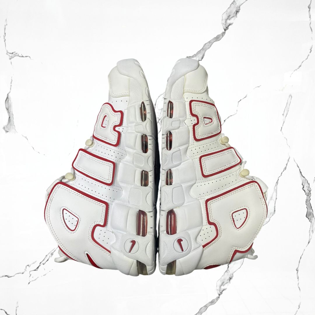 Nike Air More Uptempo White Varsity Red Outline