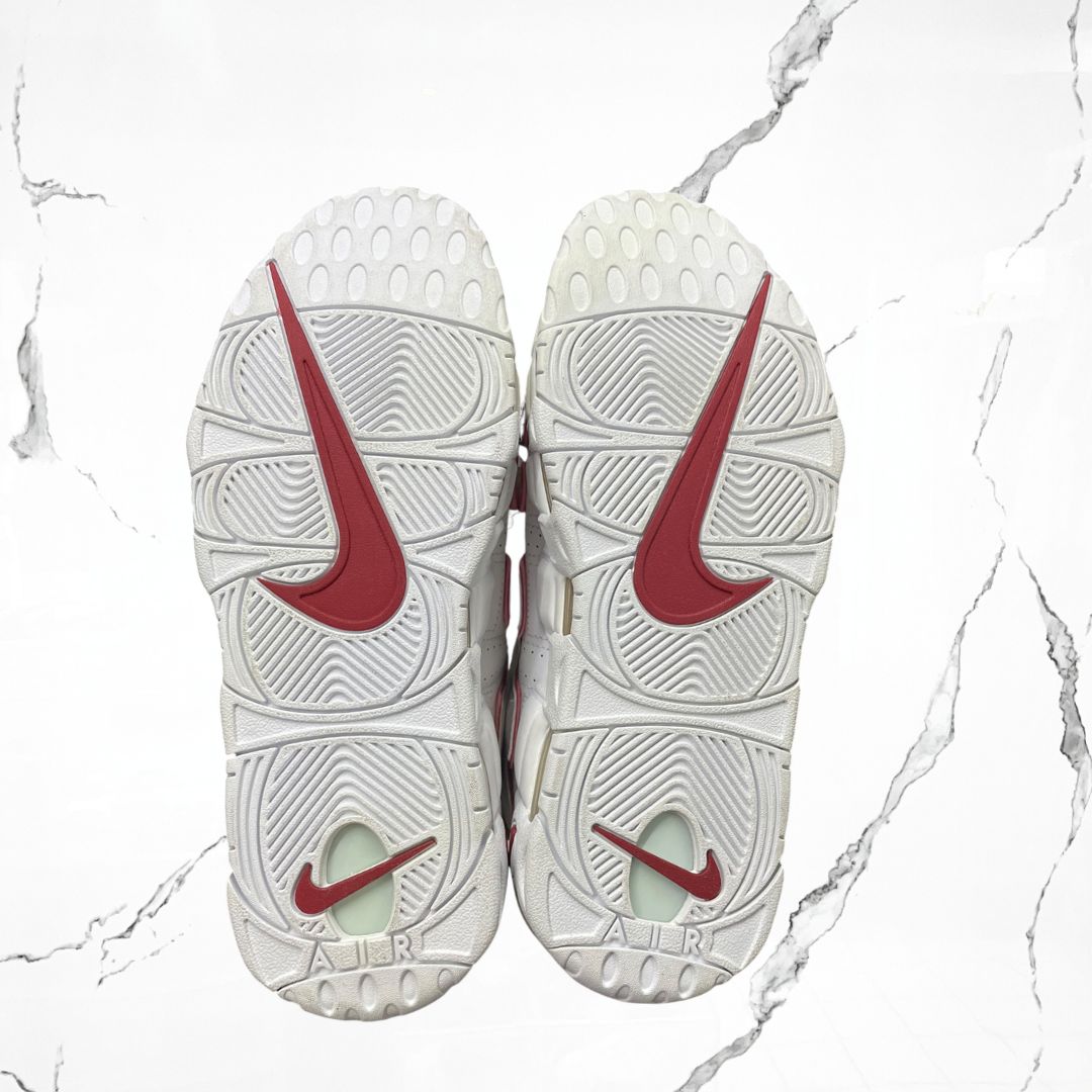 Nike Air More Uptempo White Varsity Red Outline