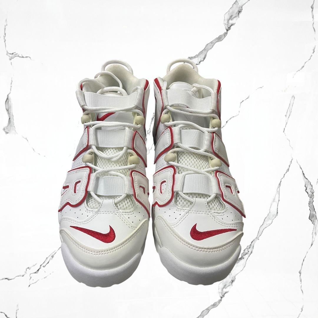 Nike Air More Uptempo White Varsity Red Outline - Urban Utility