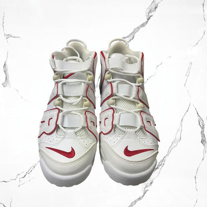 Nike Air More Uptempo White Varsity Red Outline