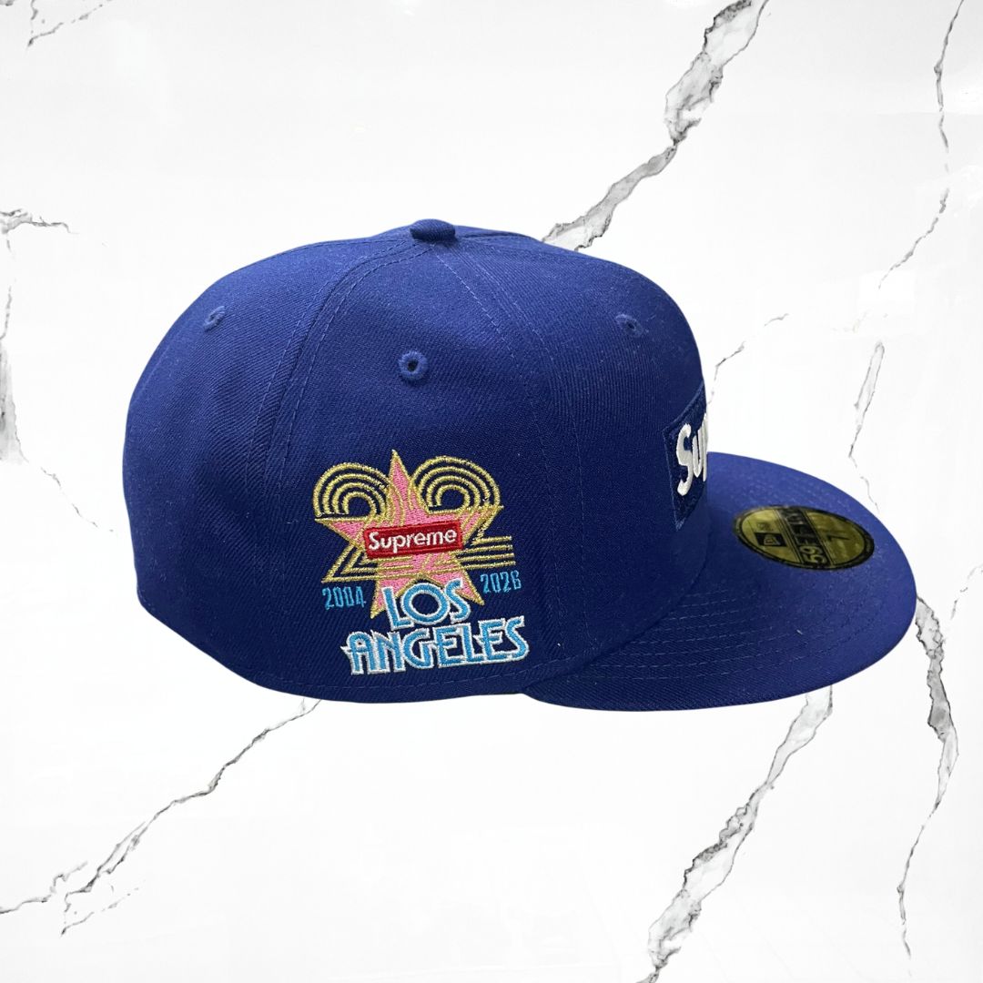 Supreme x New Era Box Logo Los Angeles Blue Cap