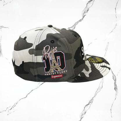 Supreme x New Era Box Logo Paris 10 Anniversary Camo Cap