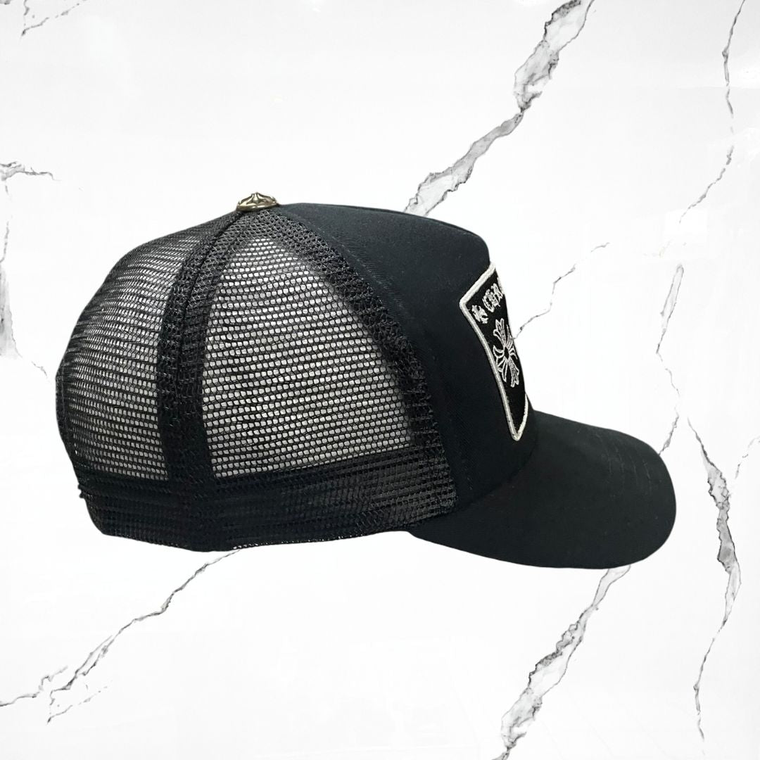 Chrome Hearts Paris Trucker Hat Black Cap