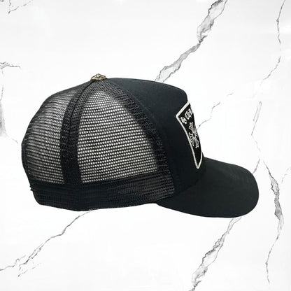 Chrome Hearts Paris Trucker Hat Black Cap