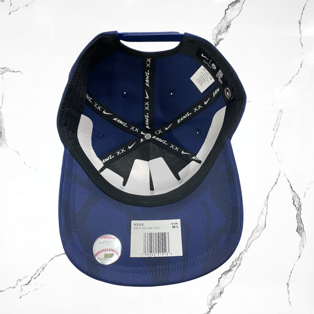 Kaws x Nike Club Structured AFRAME Los Angeles Dodgers Navy Blue cap