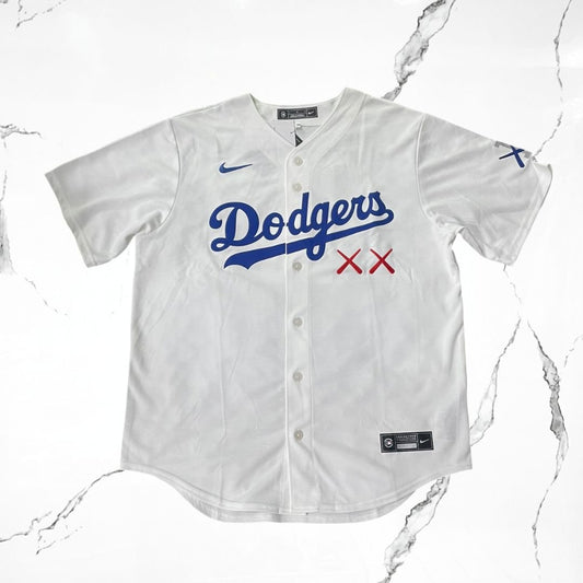 Kaws x Nike MLB Stadium Los Angeles Dodgers White Jersey - Urban Utility