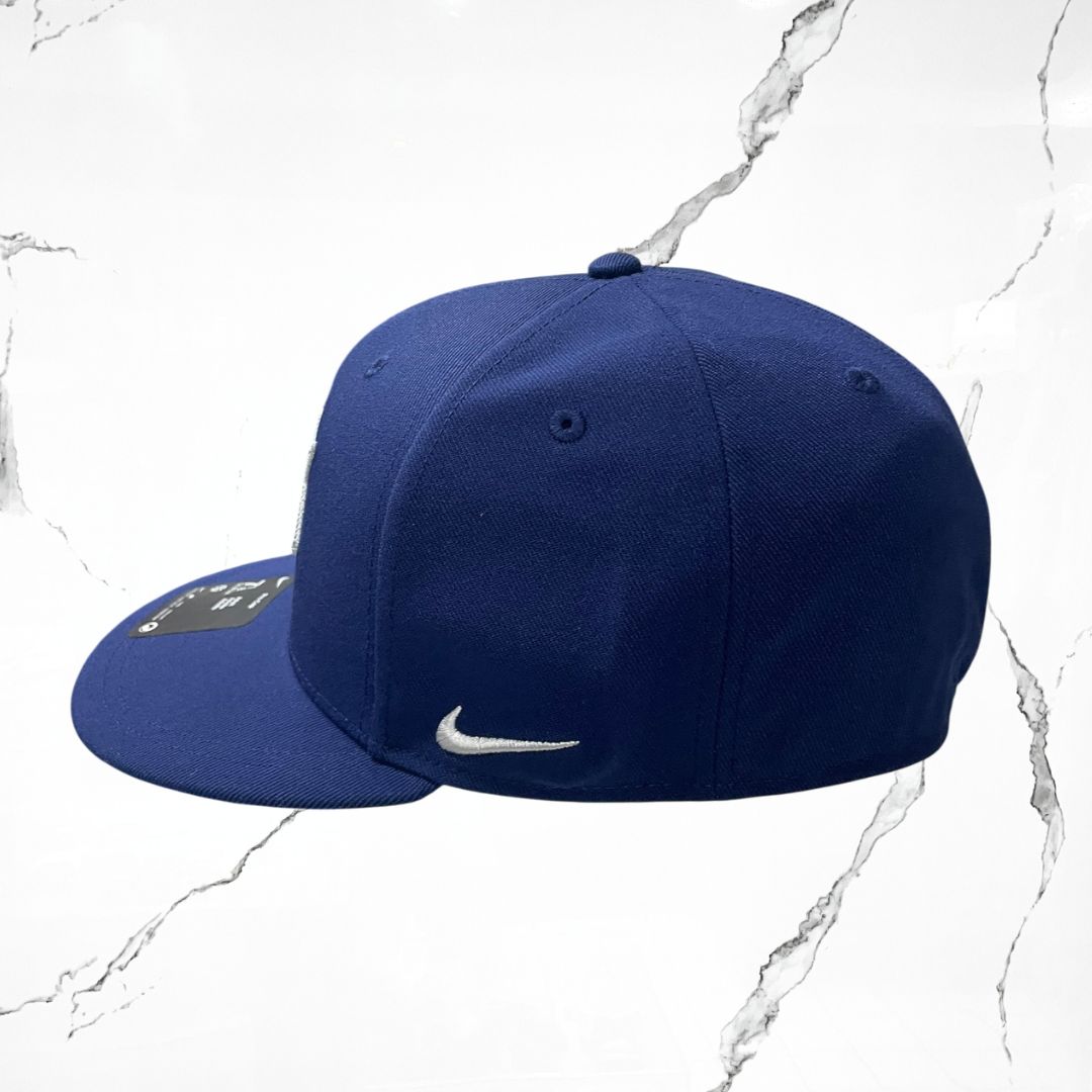 Kaws x Nike True Flat Brim Fitted Los Angeles Dodgers Navy Blue Cap