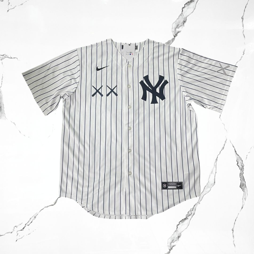 Kaws x Nike MLB Stadium New York Yankees White Blue Jersey